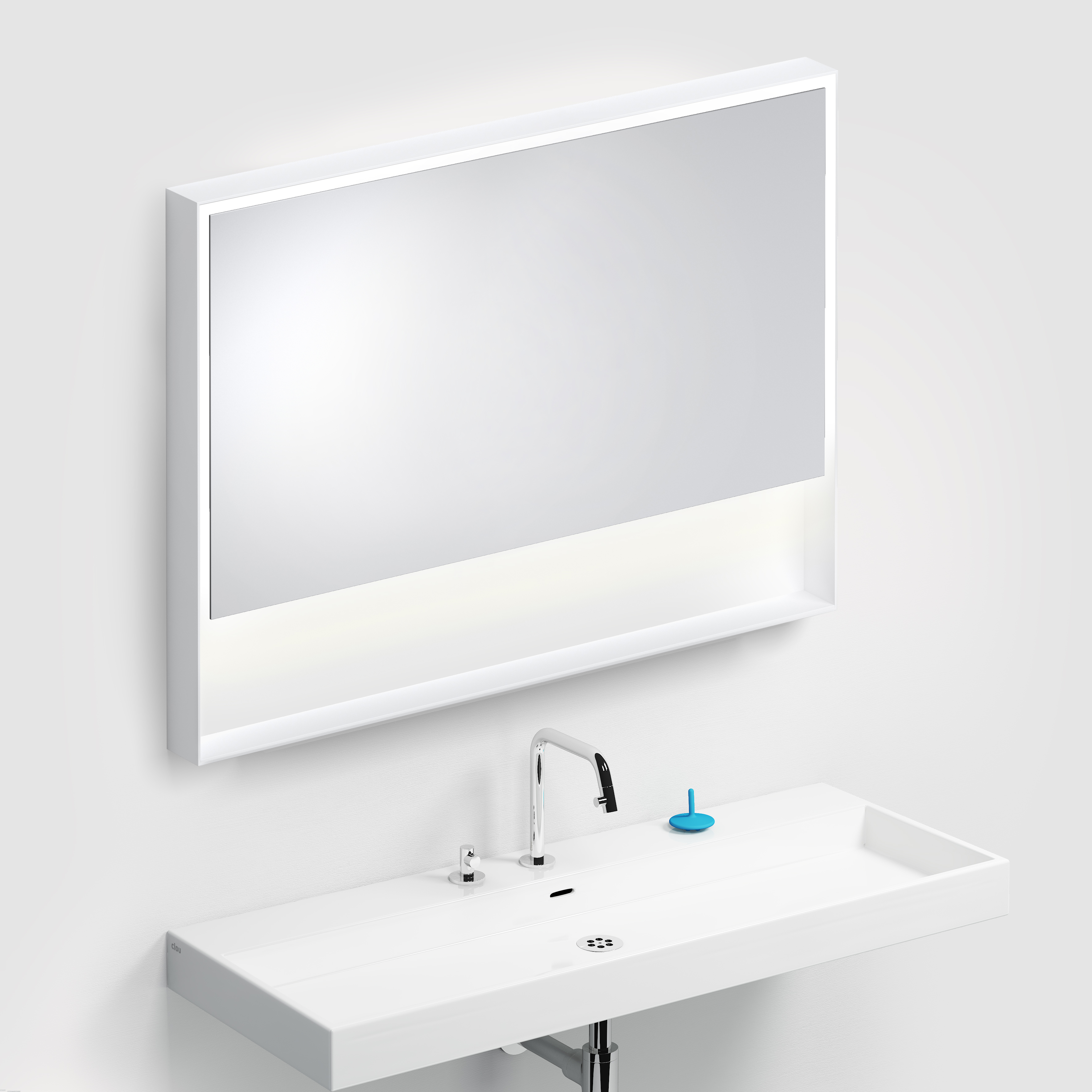 Clou Look at Me spiegel 110cm LED-verlichting IP44 mat wit CL/08.08.110.20